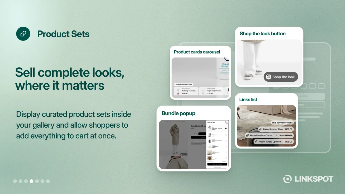 Screenshot 3 of the LinkSpot: Shoppable Images listing, 1600 by 900