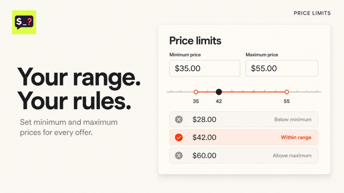 Screenshot 1 — Pricely: Make an Offer